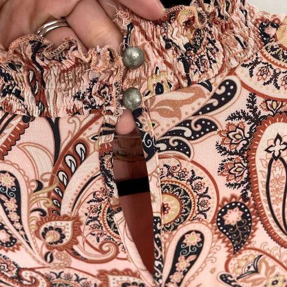 Anthropologie Blush Paisley Long Sleeve Dress - Picture 7 of 10